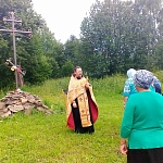 Чин освящения воды у Поклонного Креста в деревне Юльял