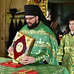 Участники Матфеевского крестного хода помолились за архиерейской Литургией в храме с. Беляево 