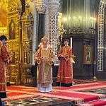 Епископ Паисий сослужил Святейшему Патриарху Кириллу за Литургией в Храме Христа Спасителя в Москве