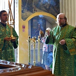 Епископ Паисий возглавил молебное пение с акафистом перед святыми мощами прп. Матфея Яранского 