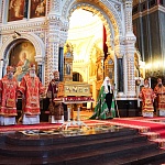 Епископ Паисий сослужил Святейшему Патриарху Кириллу за Литургией в Храме Христа Спасителя в Москве