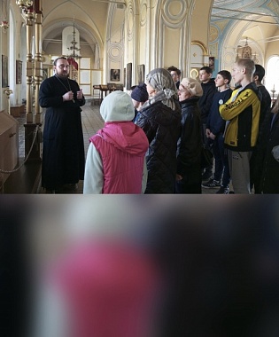 Педагоги и учащиеся школы с. Юрьево посетили Никольский собор г. Котельнича и пообщались со священником