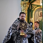 В среду пятой седмицы Великого поста епископ Паисий совершил Литургию Преждеосвященных Даров