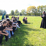 Новый учебный год в воскресной школе Никольского храма п. Свеча начался с активных занятий на свежем воздухе
