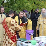 Закладка памятного камня в основание алтаря храма Архистратига Михаила в с. Михайловское