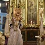 В Успенском кафедральном соборе Яранска совершили вечернее богослужение в канун воскресного дня 