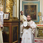 В неделю 7-ю по Пасхе, святых отцев I Вселенского Собора, епископ Паисий совершил Литургию в кафедральном соборе 