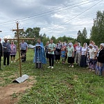 В с. Покровское состоялось освящение креста для купола храма 