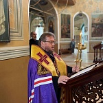 В Успенском кафедральном соборе совершили молебен с акафистом перед чтимым образом Спасителя 